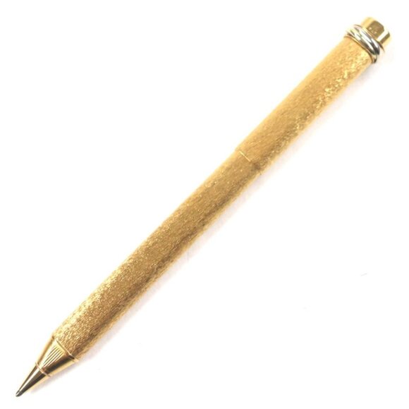 Cartier Vintage Trinity Ballpoint Pen With All Over Design Cap Style Gold main image 7